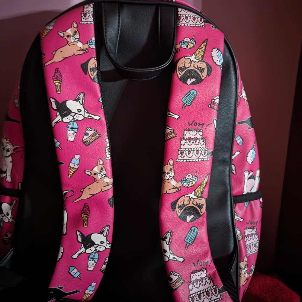 Betsey Johnson Pug / Bulldog backpack - Picture 2 of 3